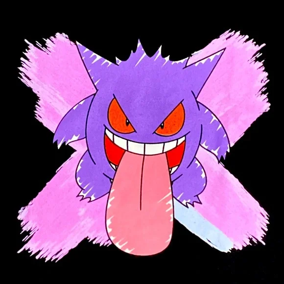 Gengar Pokemon Graphic Crop Top T-Shirt - Size Extra Extra Large XXL - NWT - Picture 2 of 3